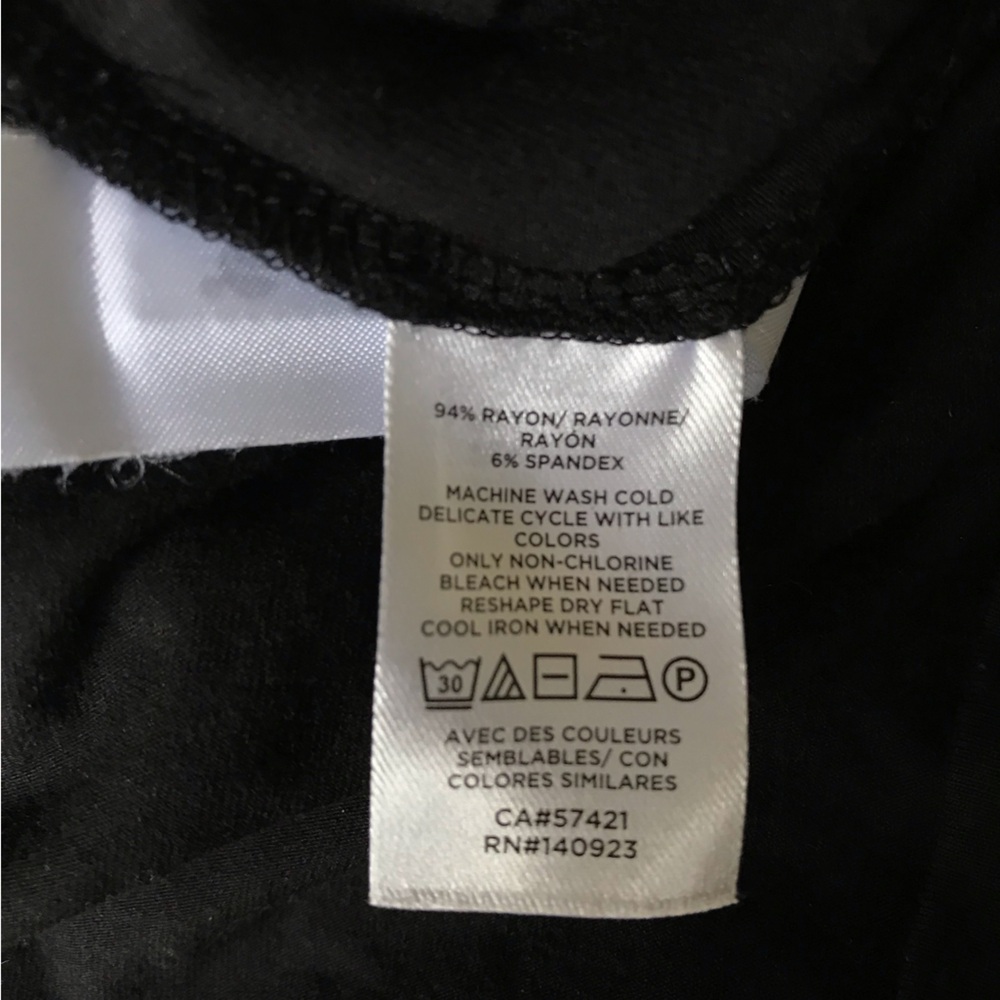 Loft Mock neck Black Tie waist Dress - Picture 6 of 6
